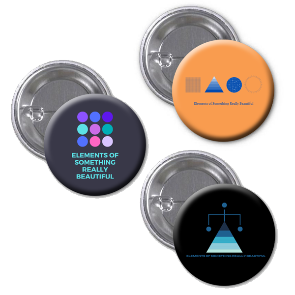 Elements of Something Really Beautiful : 1" Buttons [Set of 3]