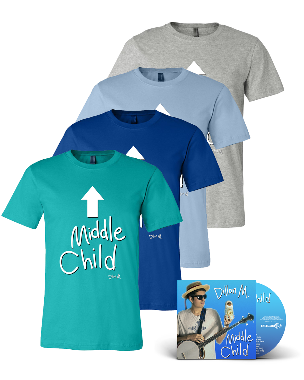 Dillon M. : Middle Child Tee & CD Bundle